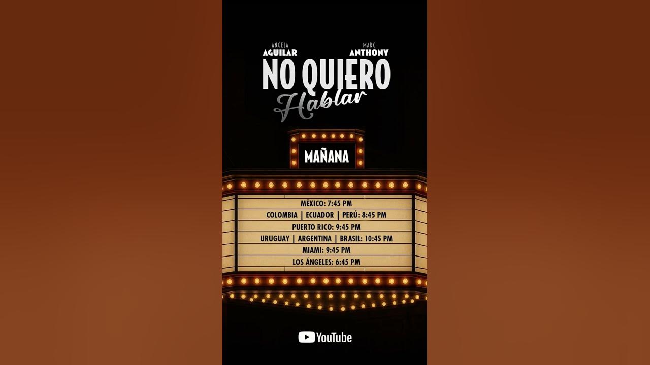 ÁNGELA AGUILAR - MARC ANTHONY "No Quiero Hablar" ¡Gran Lanzamiento! 🥰🎵