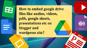 How to Embed Google Drive Files on Blogger and WordPress site