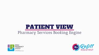 Pharmacy Services Booking Engine - Patient View