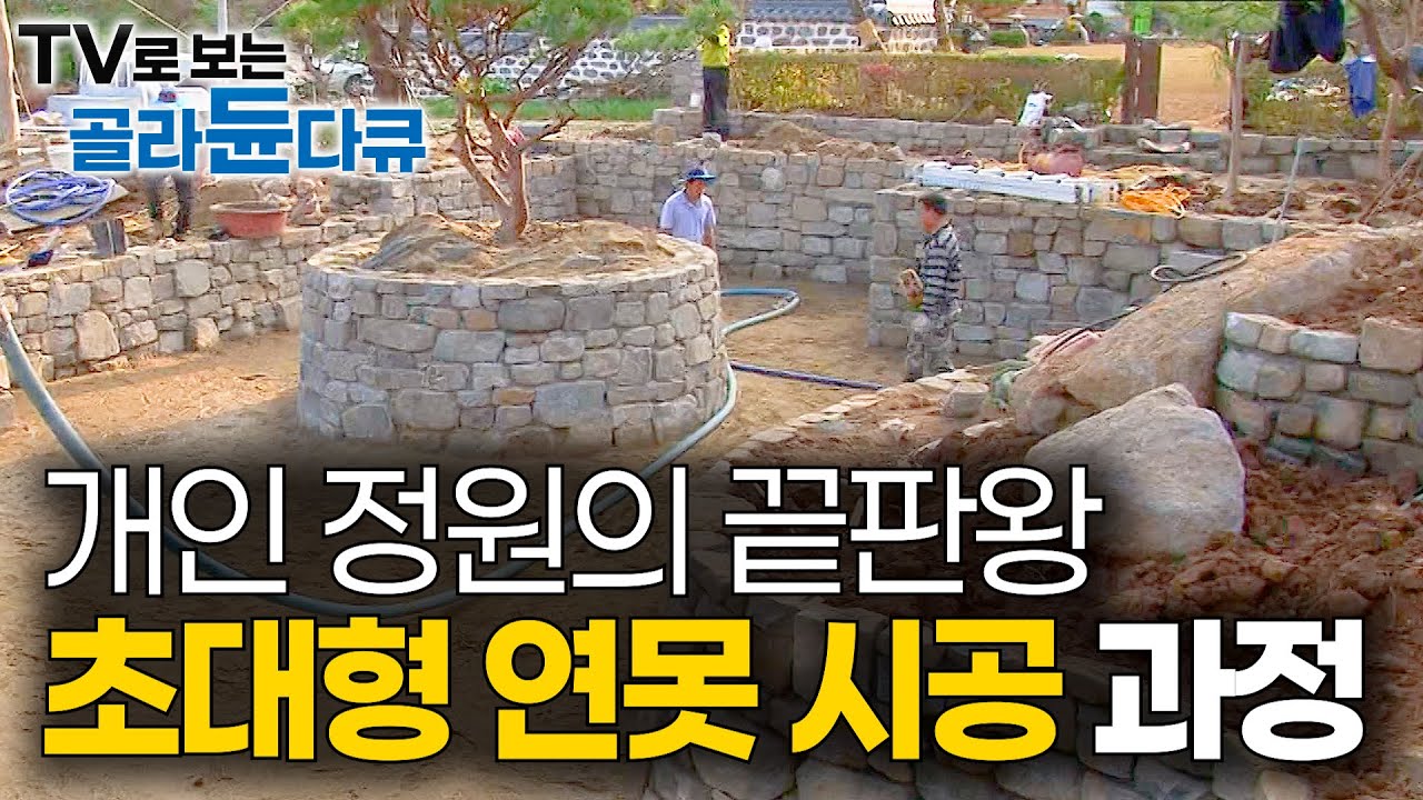 꽃 심는 정도가 아니다. 시골집 마당에 아예 초대형 연못을 만드는 놀라운 과정｜개인정원｜극한직업｜#골라듄다큐