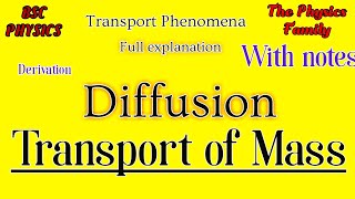 Diffusion//Transport of Mass//Transport Phenomena //The Physics Family