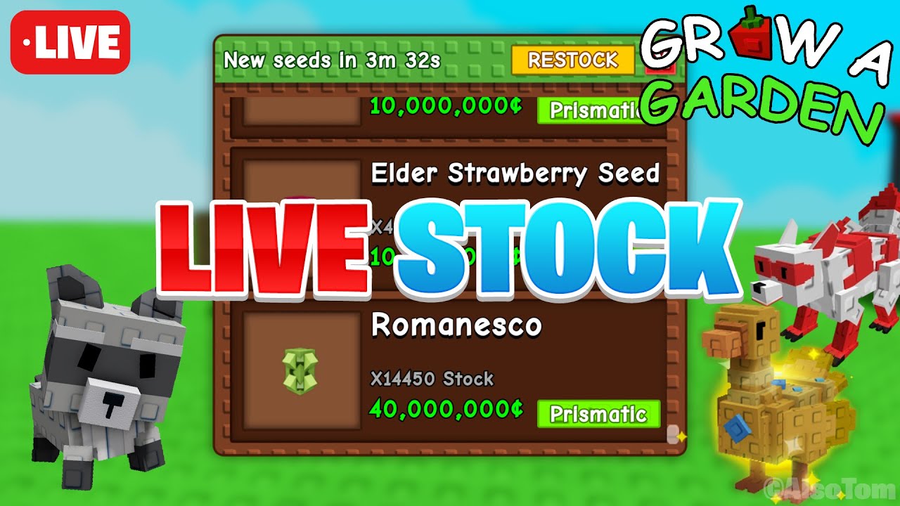 LIVE 🔴 | GROW A GARDEN STOCK, EGGS, WEATHER & COSMETICS! TRADE 24/7!