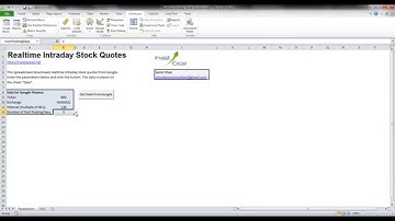 Download Intraday Backfill from Google Finance - Straight into Excel