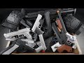 Toy Silver Pistols ! Bead Throwing Black Weapons ! Modified Uzi - Tec-9 - Aug & BB Gun Desert Eagle