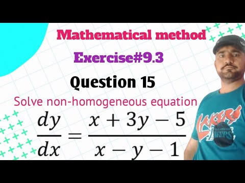 solve differential equation dy/dx=(x + 3y - 5)/(x - y - 1)@Educationalinfo786 - youtube