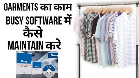 Maintain Parameter Wise Detail In Busy Accounting Software