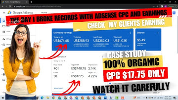 Check My Clients Google AdSense | The Day I Broke Records with AdSense CPC and Earnings