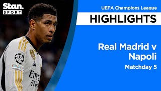 Thumbnail for Real Madrid v Napoli Highlights | 2023-24 | UEFA Champions League