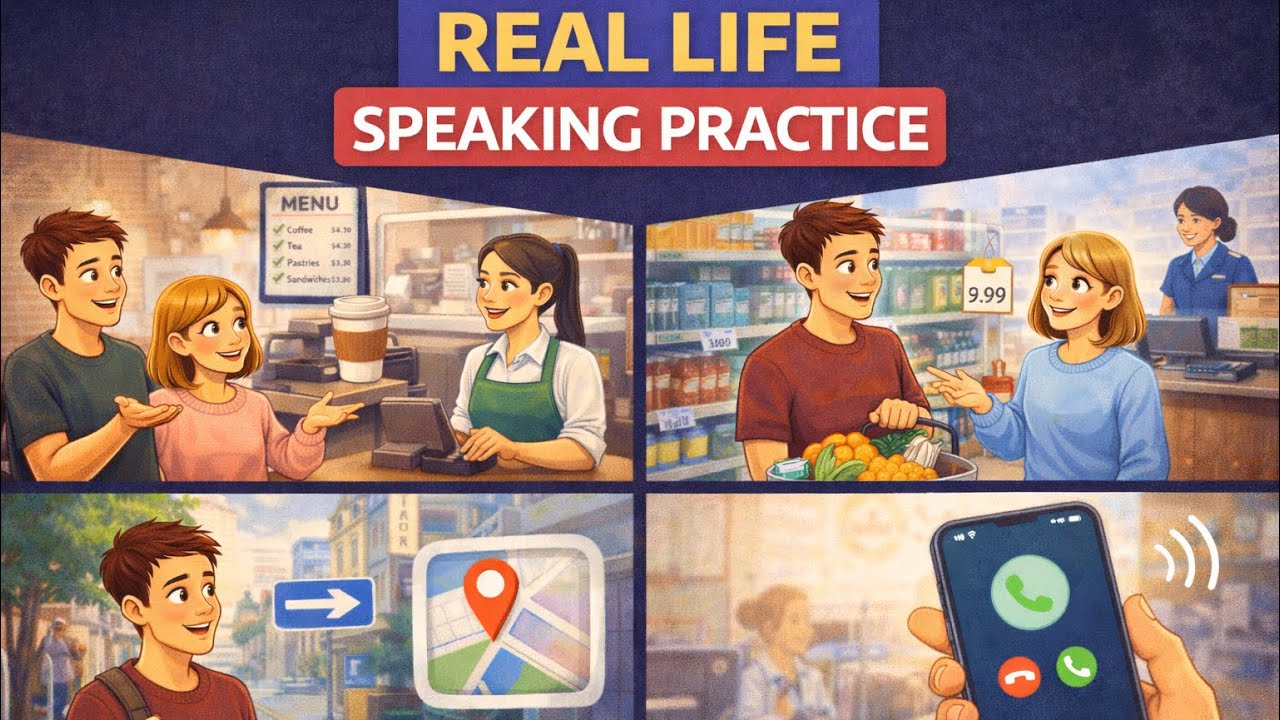 How to Speak English in Real-Life Situations (Speaking Practice) - YouTube