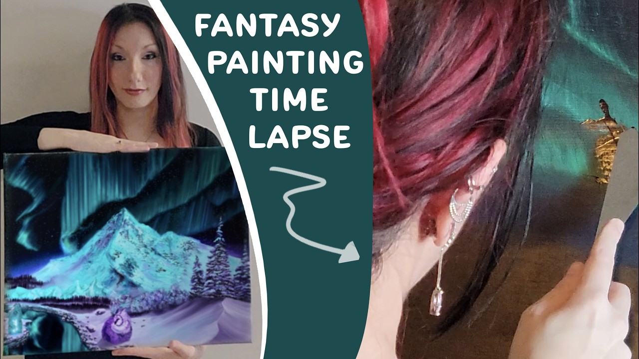 The Northern Lights Meet Dungeons and Dragons | Quick Painting Timelapse