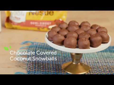 Chocolate Covered Coconut Snowballs