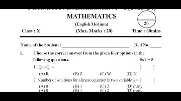 Ap 10th Class Fa-1 💯 V.imp Maths 🥳Question Paper (2023-24) || 10th Class fa1 Maths Model Paper 2023🥳