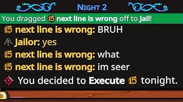 When the Jailor hits 3/3 executes…