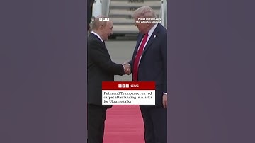 President Trump and President Putin shake hands as they meet for talks on the Ukraine war. #BBCNews