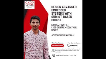 Design advanced embedded systems with our IoT-based course - 𝗖𝗔𝗗𝗗 𝗖𝗲𝗻𝘁𝗿𝗲- 𝗞𝗼𝗹𝗮𝘁𝗵𝘂𝗿