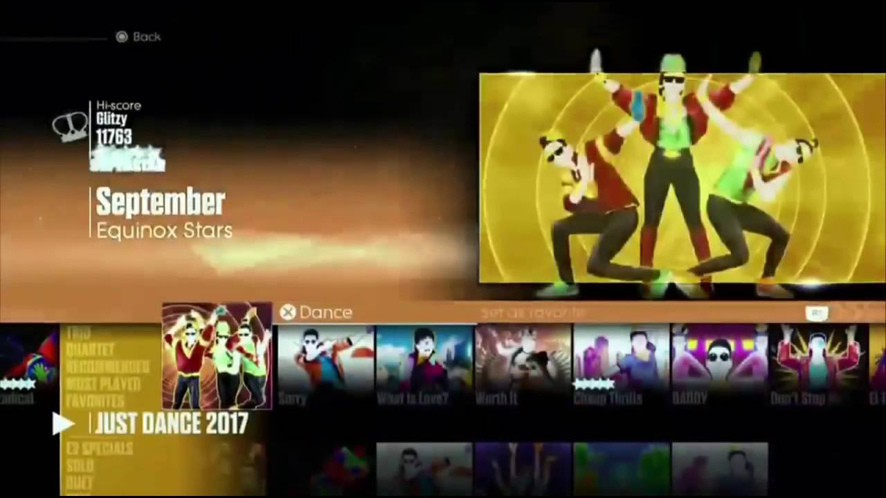 Just Dance 2017 - Menu