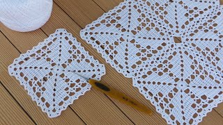 ОЧЕНЬ ПРОСТО!!! Ажурный КВАДРАТНЫЙ МОТИВ вязание крючком Easy Crochet square motifs for beginners