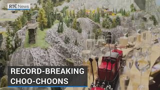 Track Record - Model train plays classical hits on 2,840 wine glasses