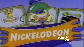 Nickelodeon Block 1988 Weekday With Bumpers And Commercials