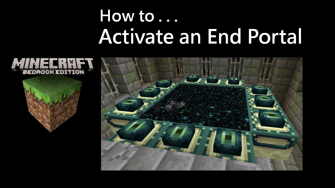 Minecraft Bedrock PE: How to Activate an End Portal - YouTube