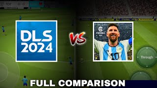 eFOOTBALL 24 vs DLS 24 - GAMEPLAY COMPARISON (Graphics, Penalties, Free Kicks, Celebrations)
