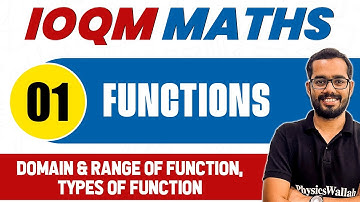 FUNCTIONS 01 : Domain & Range of function, Types of function | Maths Important Concepts | IOQM