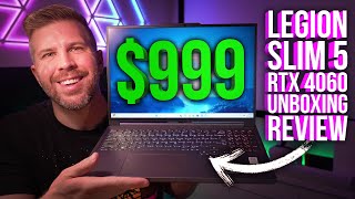 Legion Slim 5 Unboxing Review! Thin and just as Powerful? 10+ Game Benchmarks, Display Test, More!