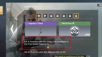 Kill 10 enemies with Grau 5.56 Available in the free battle pass
