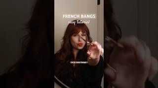 EASY DIY French Bangs Tutorial #haircut #hair #curtainbangs #diy #tutorial  #hairstyle
