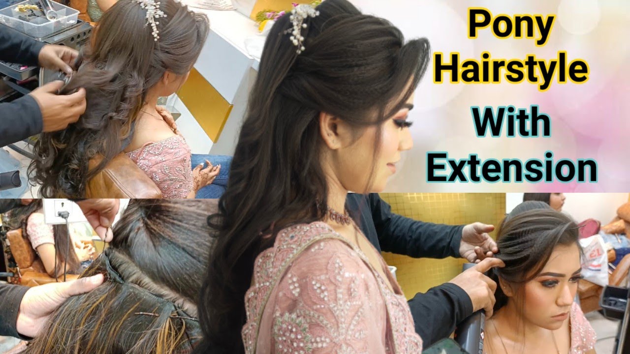 Wedding Party Hairstyle Step By Step Tutorial ||Pony Hairstyle|| With ...