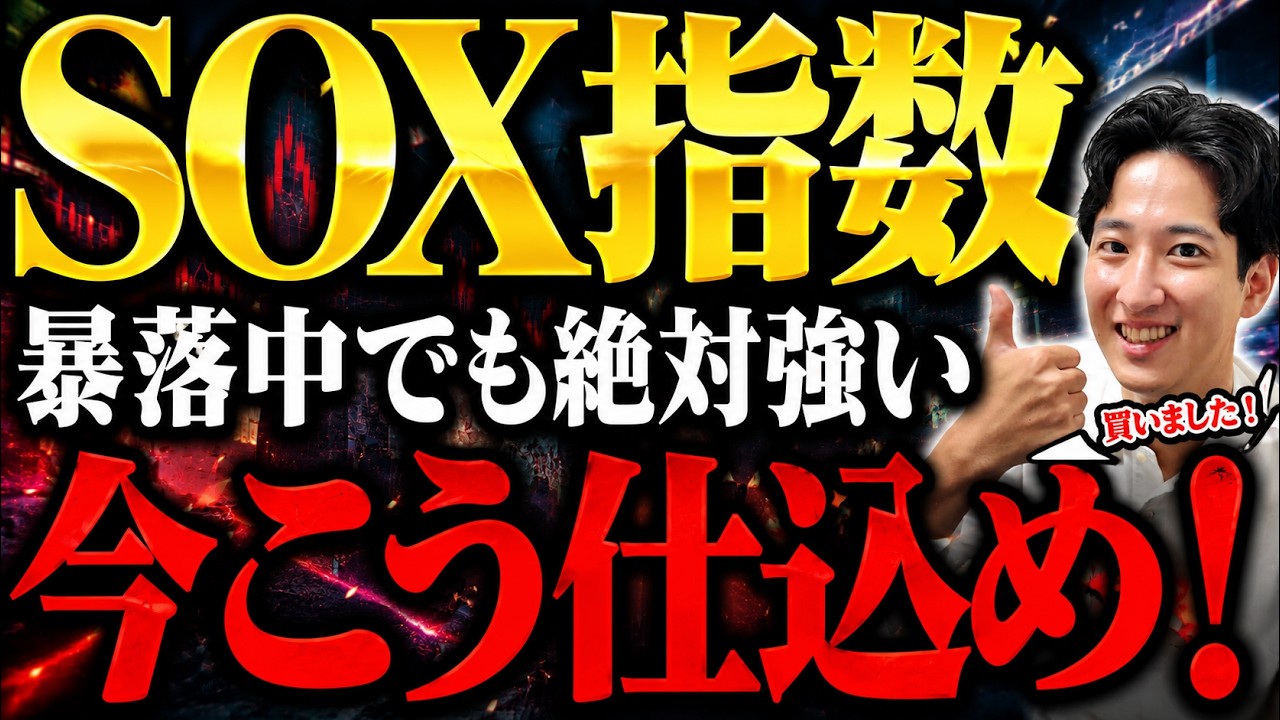 【仕込みました】SOXは今後こうなる!過去5回の暴落をガチ検証!仕込むならこうして!【投資信託/SOX/野村全世界半導体株/新NISA】