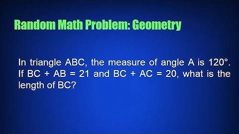 Random Math Problem: Geometry