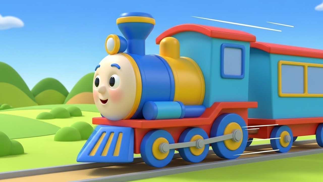 Веселая поездка на поезде «Чук-Чук» 🚂💨 Колеса крутятся! | Детская песенка и колыбельная для малышей