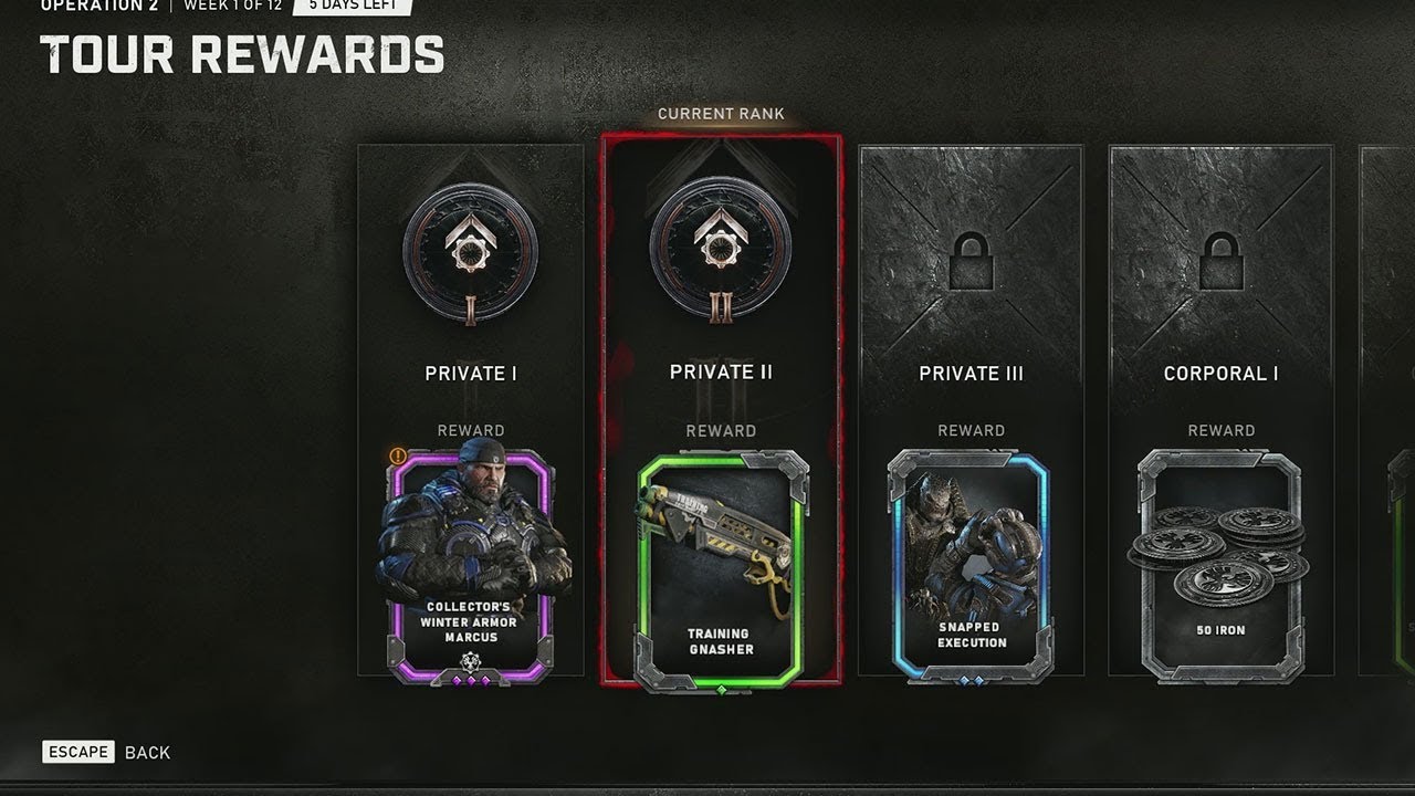 Gears 5 Operation 2 Tour of Duty Rewards List YouTube