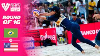 Taiana Lima/Talita vs. Nuss/Brasher - Round of 16 Highlights | João Pessoa 2026 #BeachProTour