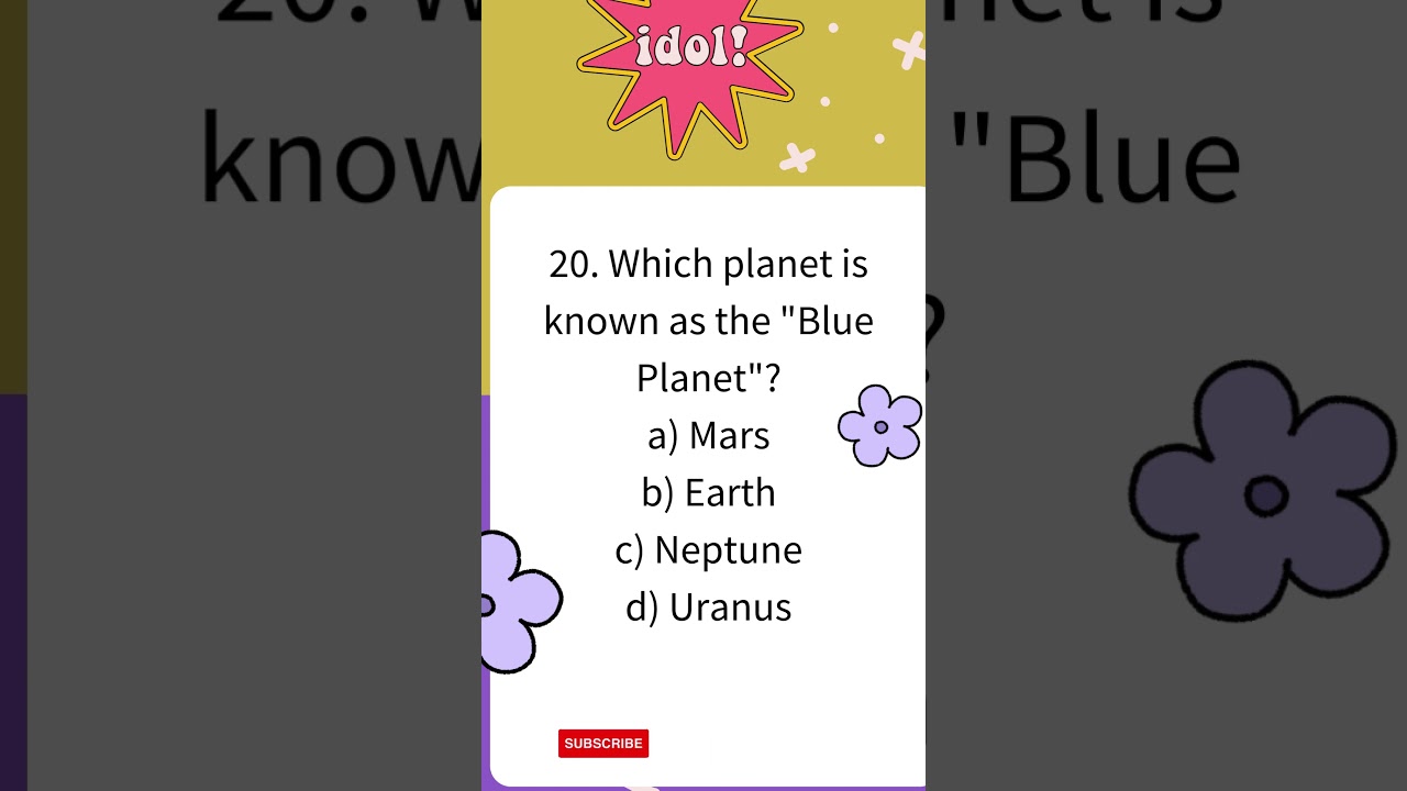 Which planet is known as the "Blue Planet"?#gkquiz#shorts#trenndingshots #youtube
