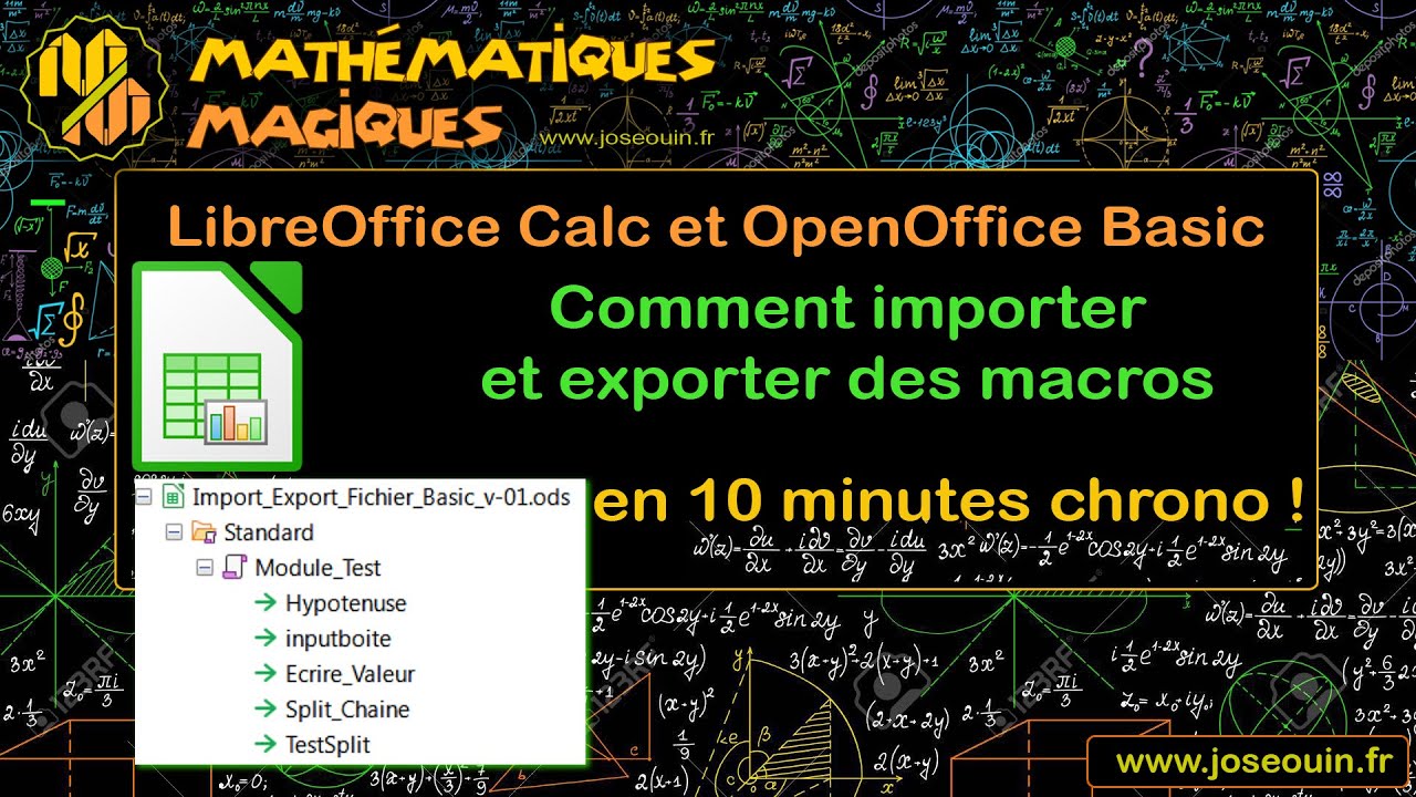 Comment importer et exporter les macros de LibreOffice Calc 