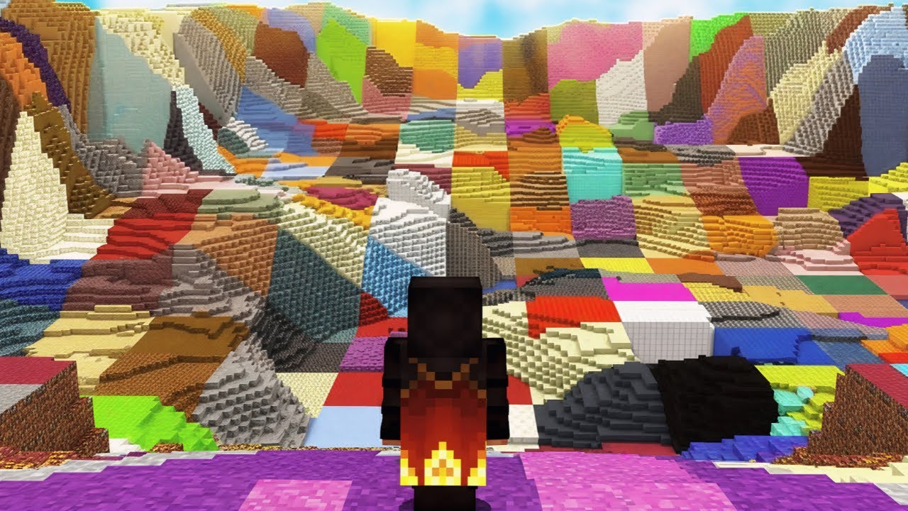 Minecraft მაგრამ ყველა ჩანკი არის რენდომ ბლოკი | Minecraft, But Chunks Are Random...