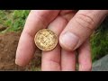 Коп с  Minelab vanquish 540. Ну наконец первая золотая монетка ???