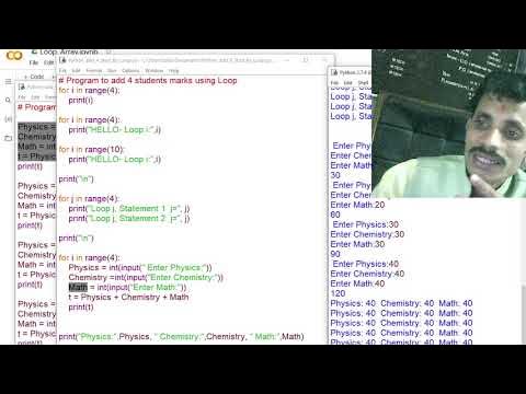 V-4 Python Project to create Marksheet in 5 min with code. Loop ...