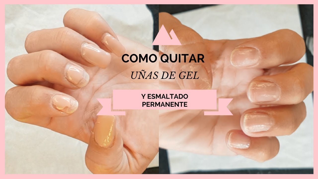 COMO QUITAR UÑAS DE GEL Y ESMALTADO PERMANENTE ? sandranewlook - YouTube