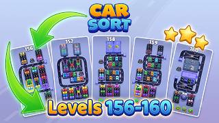 Car Sort: Color Puzzle - Levels 156-160 Walkthrough 🧩 | Solution & Gameplay (Rollic Games) 🚗