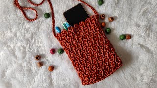 Easy Hand made sling bag making idea 💡 Macrame bag making 