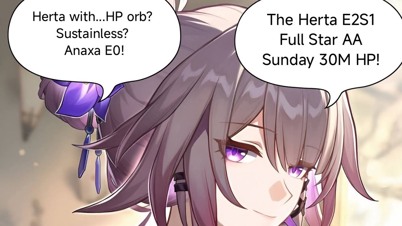 The Herta E2S1 Full Star Anomaly Arbitration Sunday 30M HP with HP orb and sustainless!