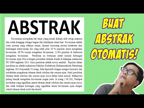 Video: Bolehkah abstrak mempunyai petikan?