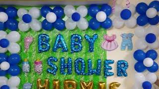 Baby Shower Balloon Decoration at Home Ideas | Baby Shower Decorations