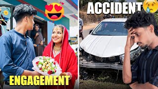 Tension അടിപ്പിച്ച Engagement😥💍| Car Accident