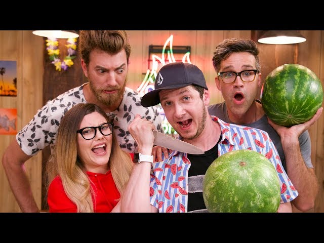 Watermelon Carving Challenge ft.Rhett and Link