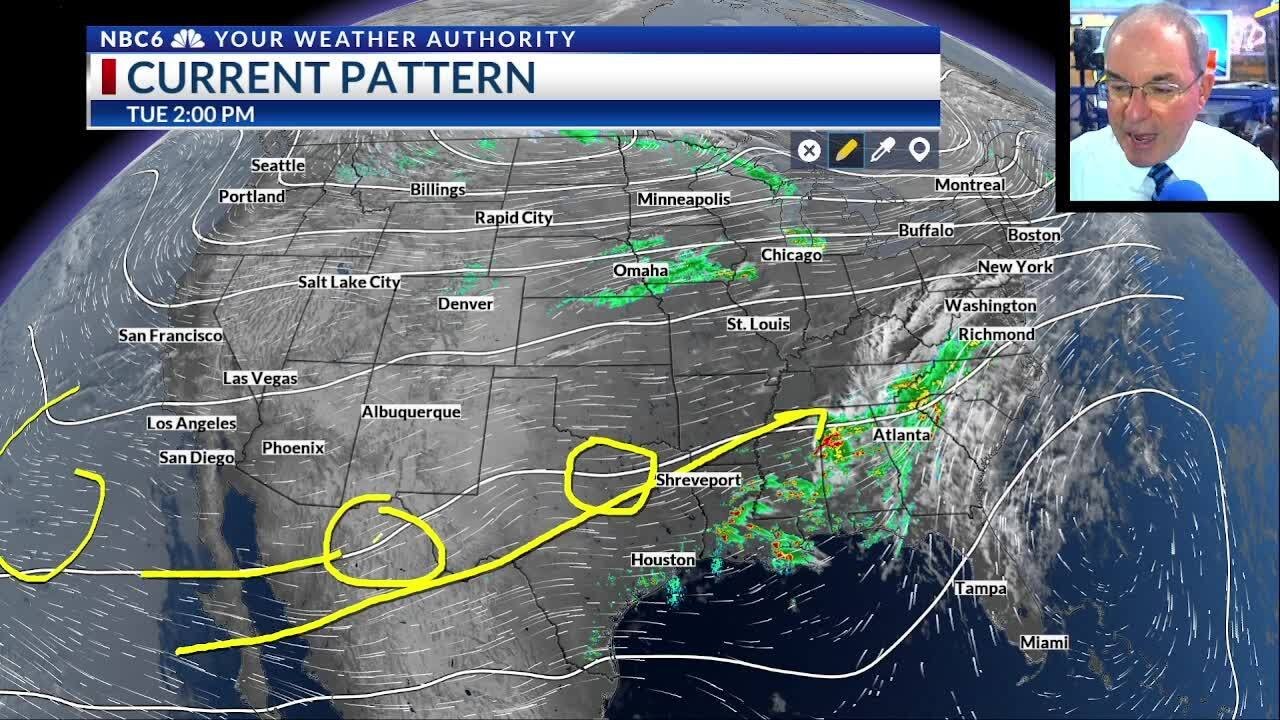 Scattered storms to return on Wednesday - YouTube
