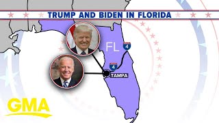 Trump, Biden hold dueling events in battleground state, Florida l GMA
